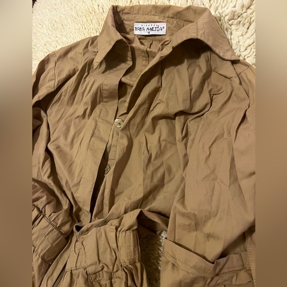 Tan Cargo Romper - Picture 3 of 4